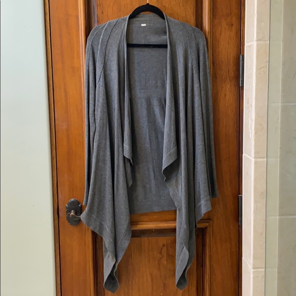 Lululemon grey open sweater